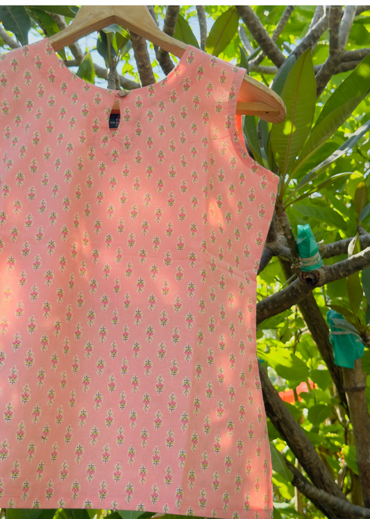 Rose Falooda Luxe Short Kurti