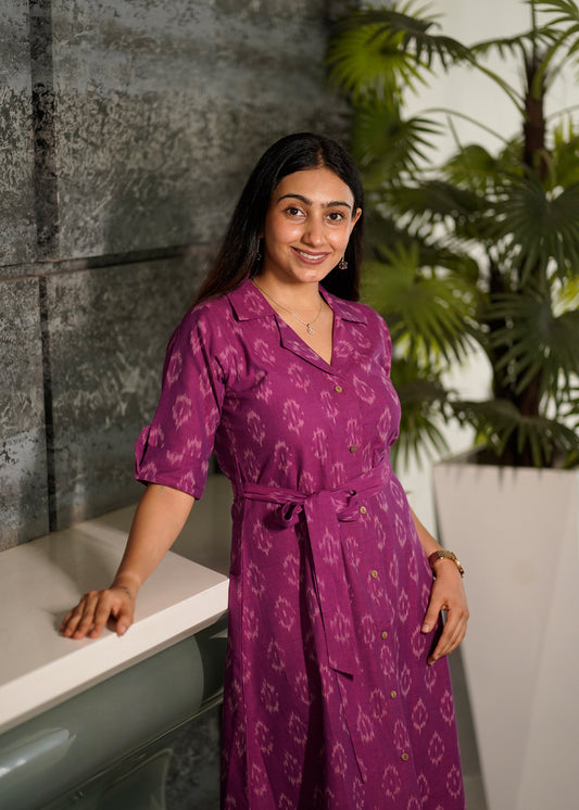 Pure Ikat Smart Cotton Dress