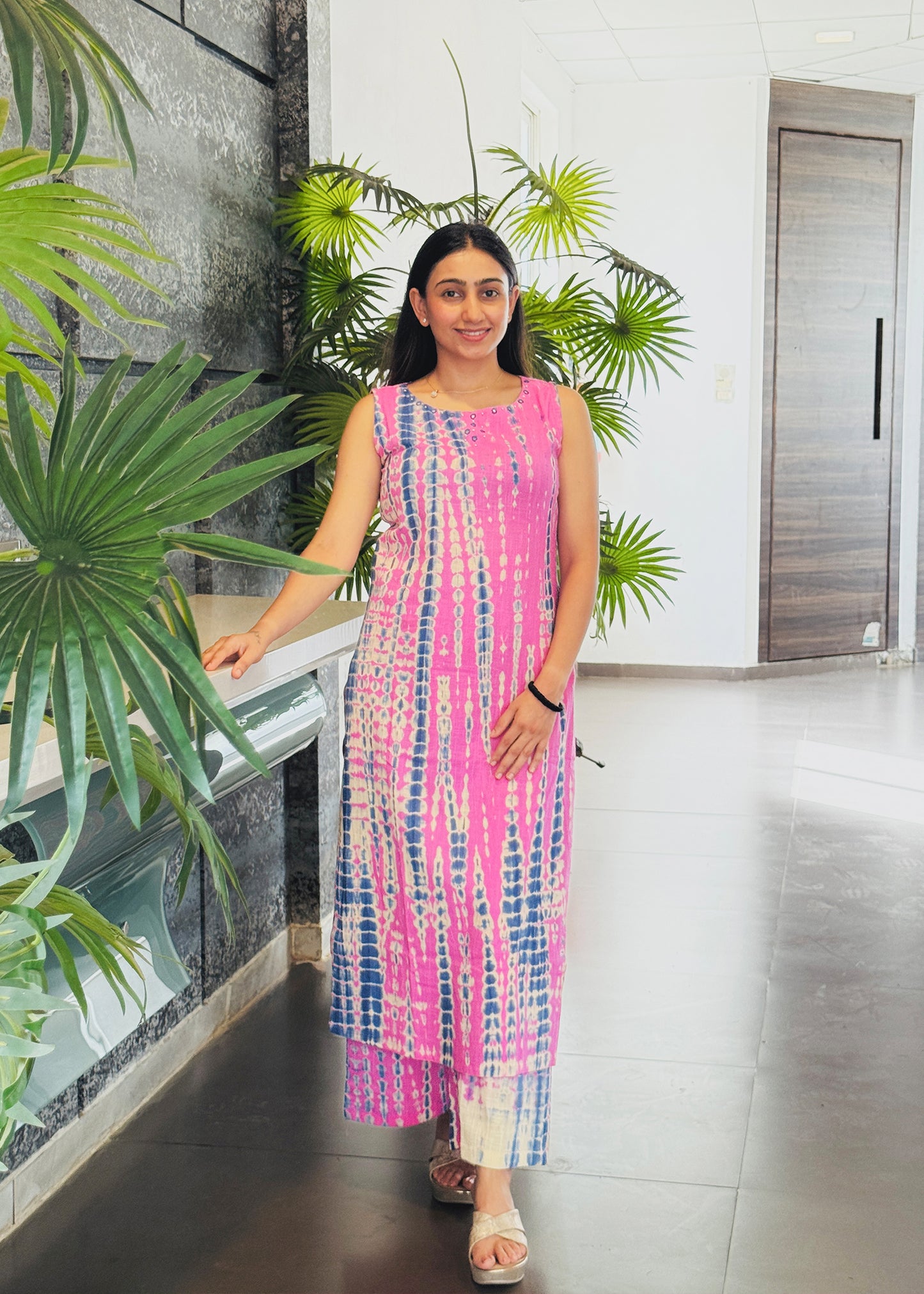 Radiant Pink Shibori Co-ord Set