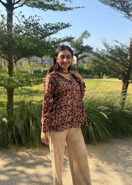 Kalamkari Oversize Classic Shirt