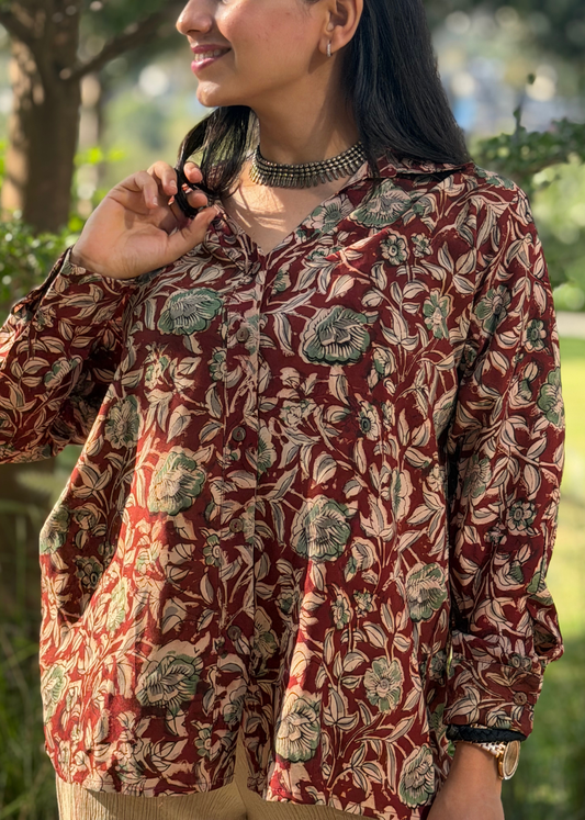 Kalamkari Oversize Classic Shirt