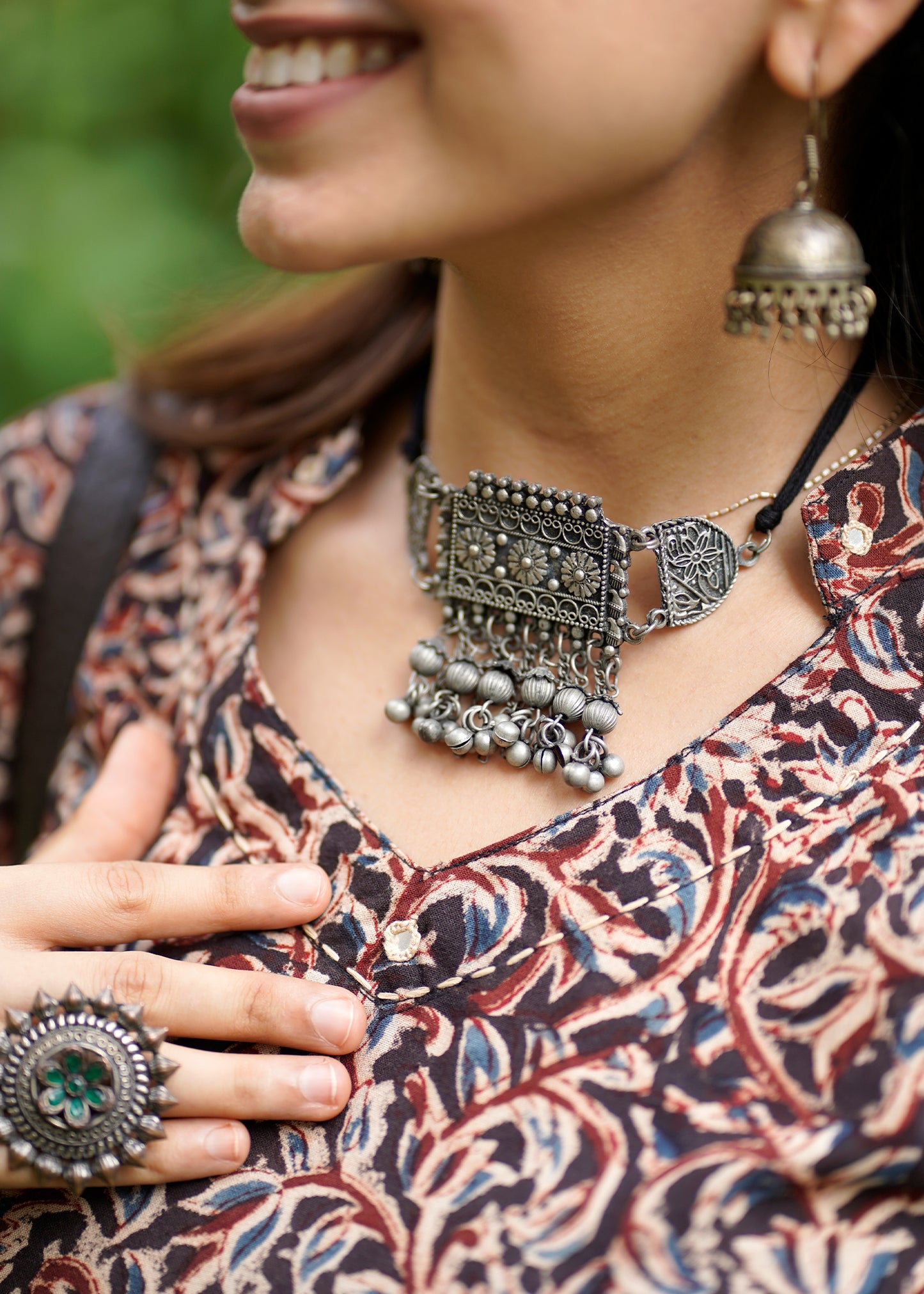Handblock Kalamkari Cotton Dress