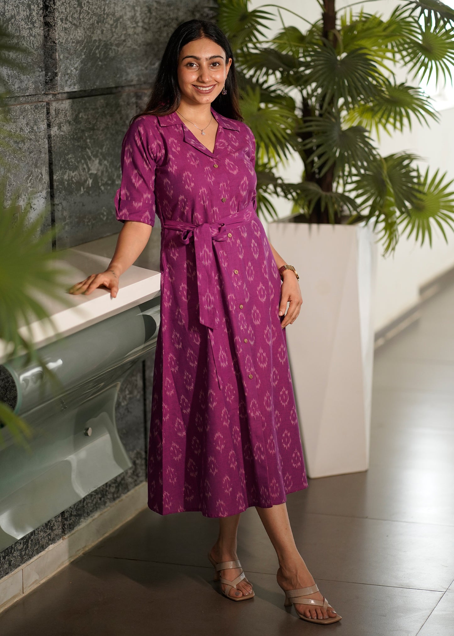 Pure Ikat Smart Cotton Dress