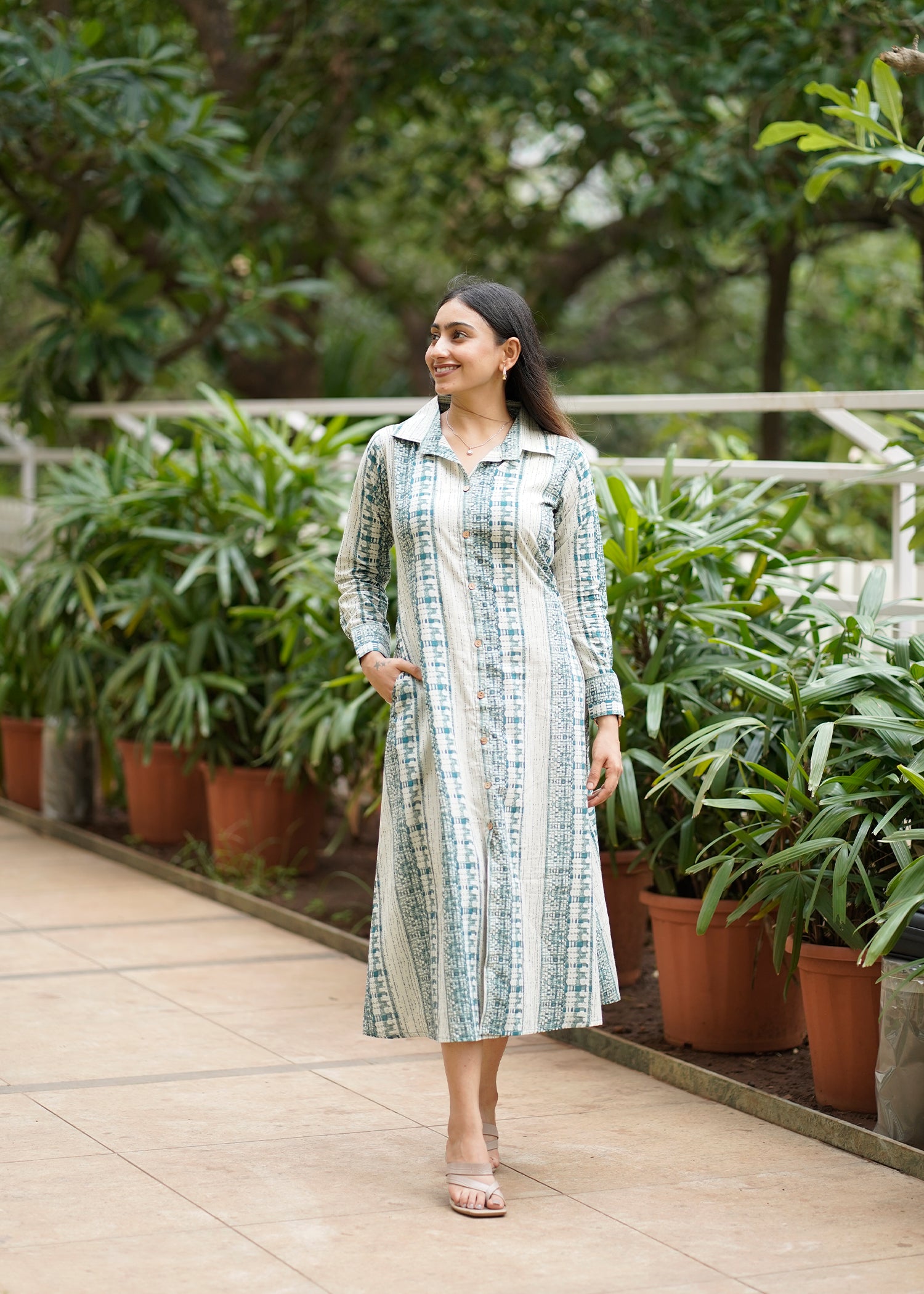 Smart Long Shirt Cotton Dress