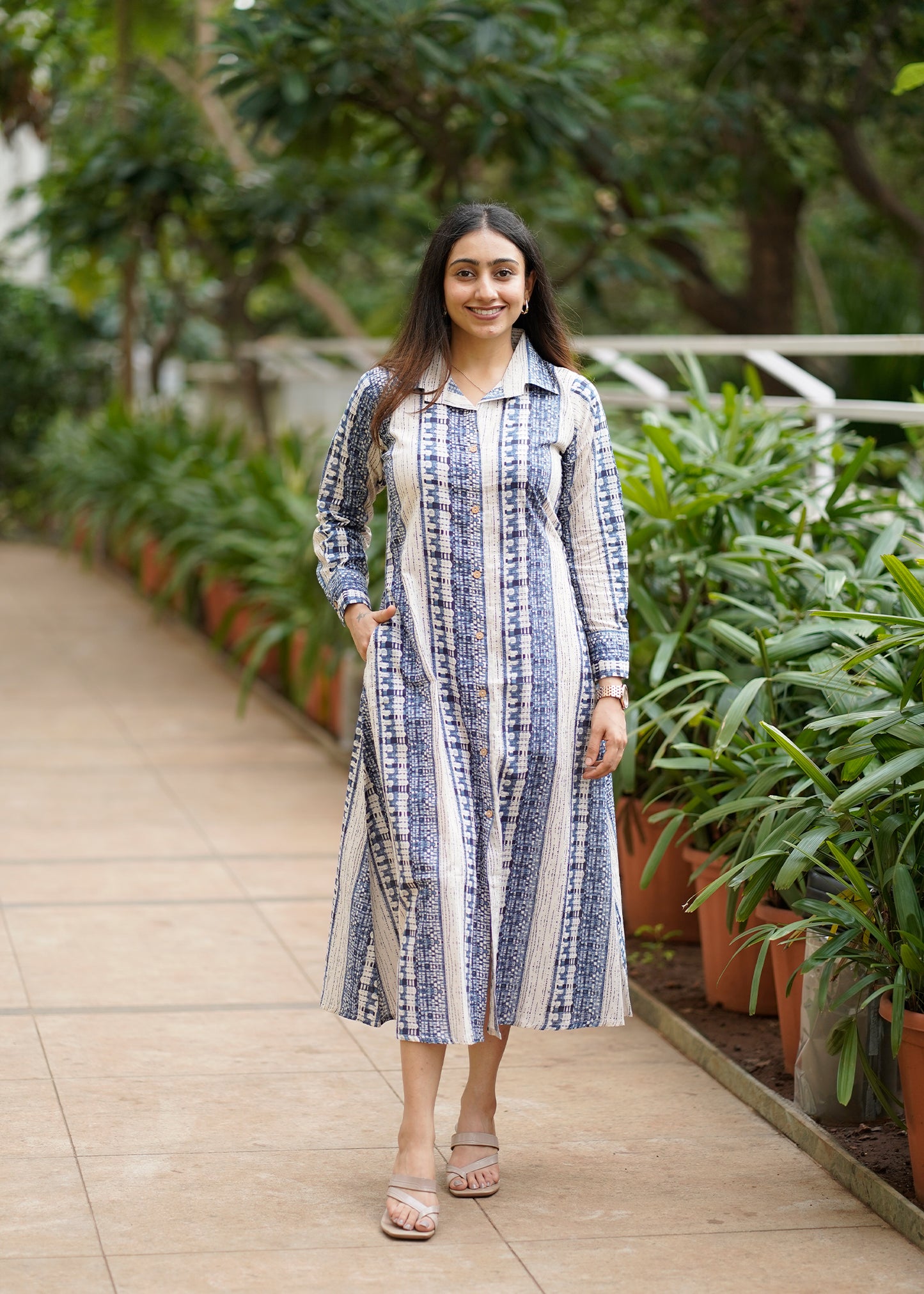 Smart Long Shirt Cotton Dress