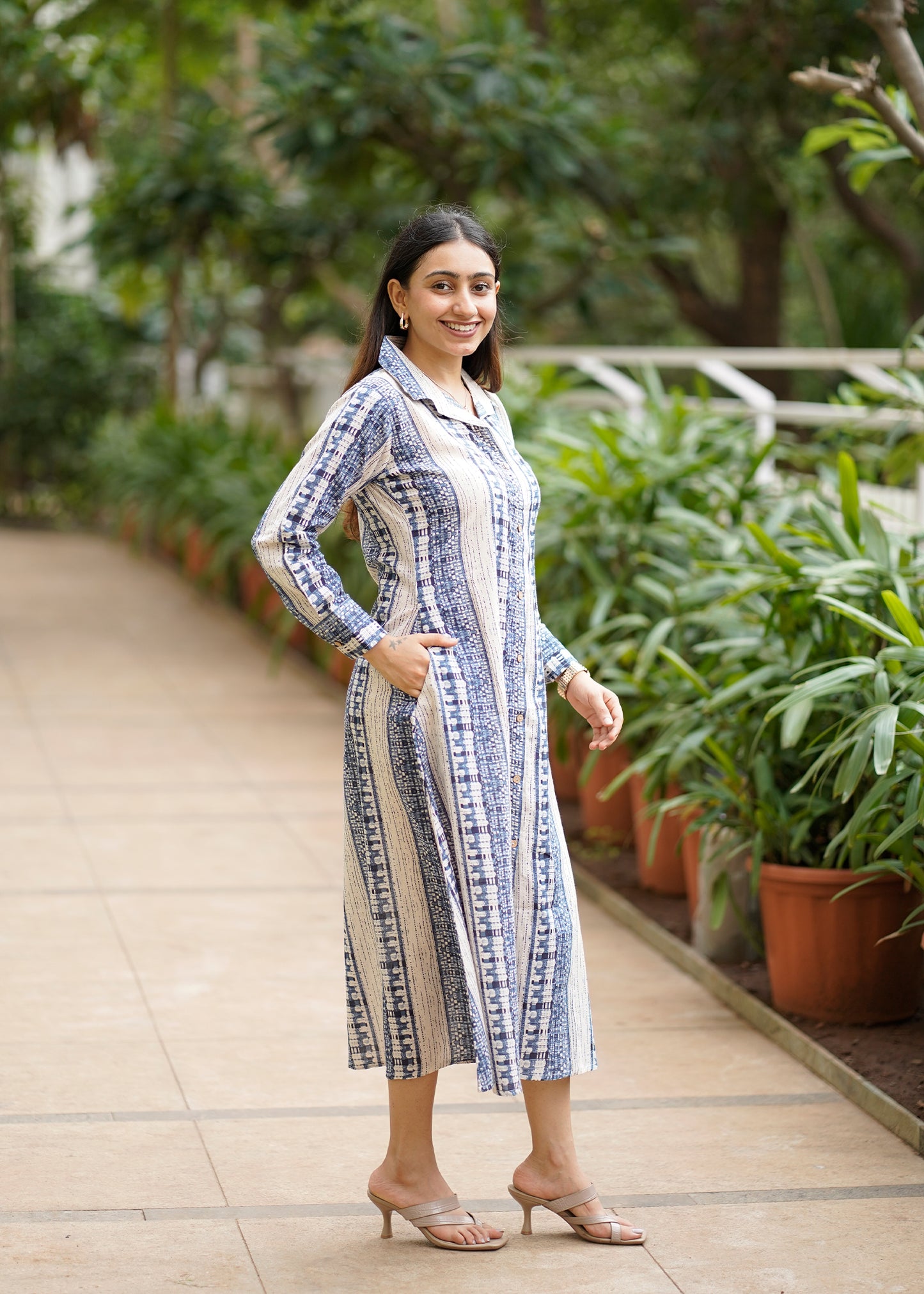 Smart Long Shirt Cotton Dress KALAKAVACH Smart Long Shirt Cotton Dress KALAKAVACH